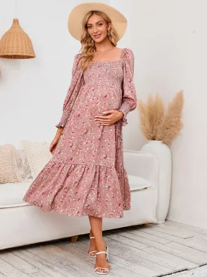 Women's Maternity chiffon dress small floral dresses