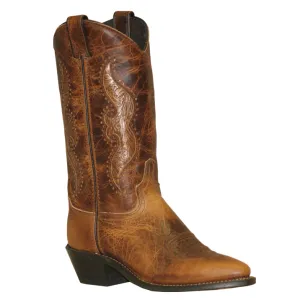 Abilene Ladies 11” Brown Cowhide Snip Toe Boot 9141