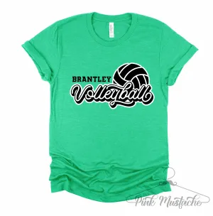 Brantley Bulldogs Volleyball Soft Style School Tee/ Youth and Adult Sizes