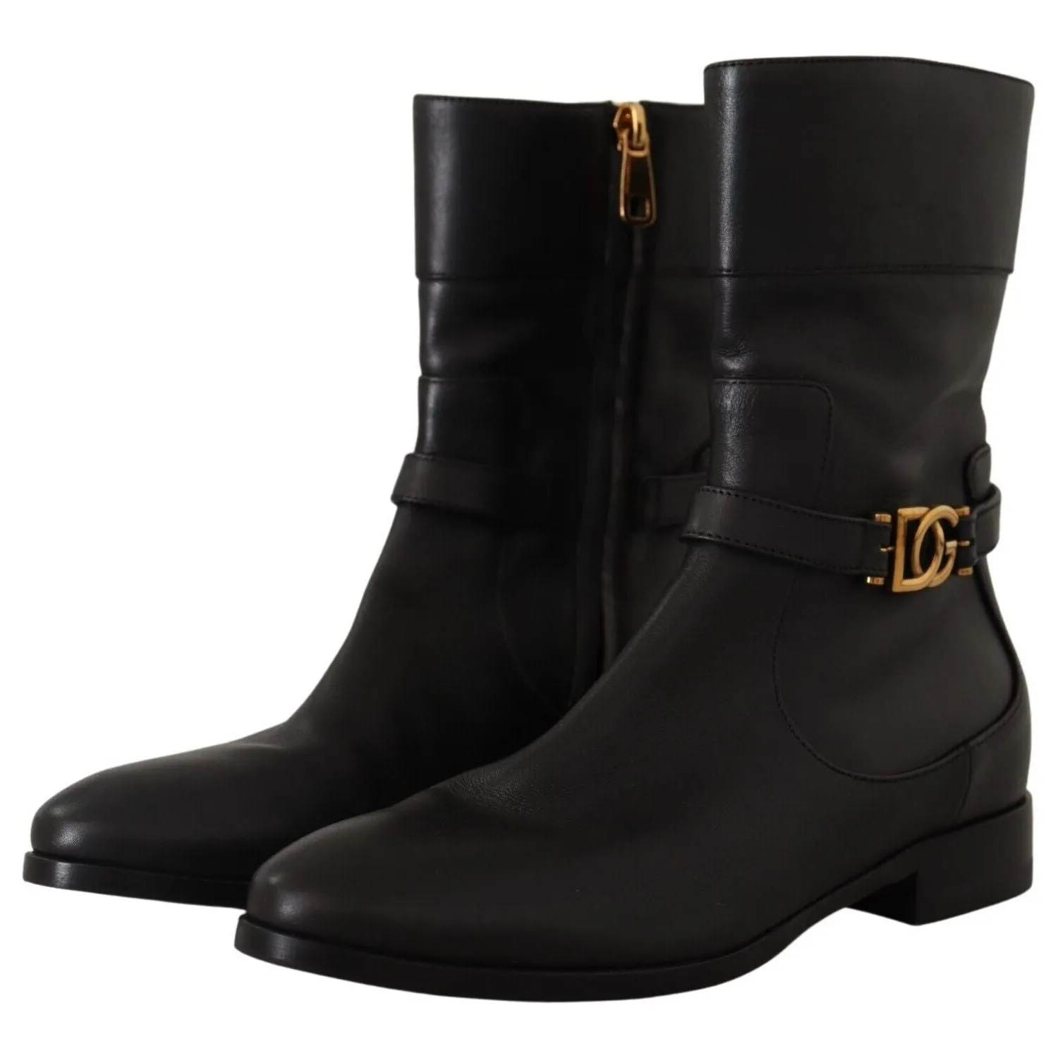 Dolce & Gabbana Elegant Leather Biker Boots