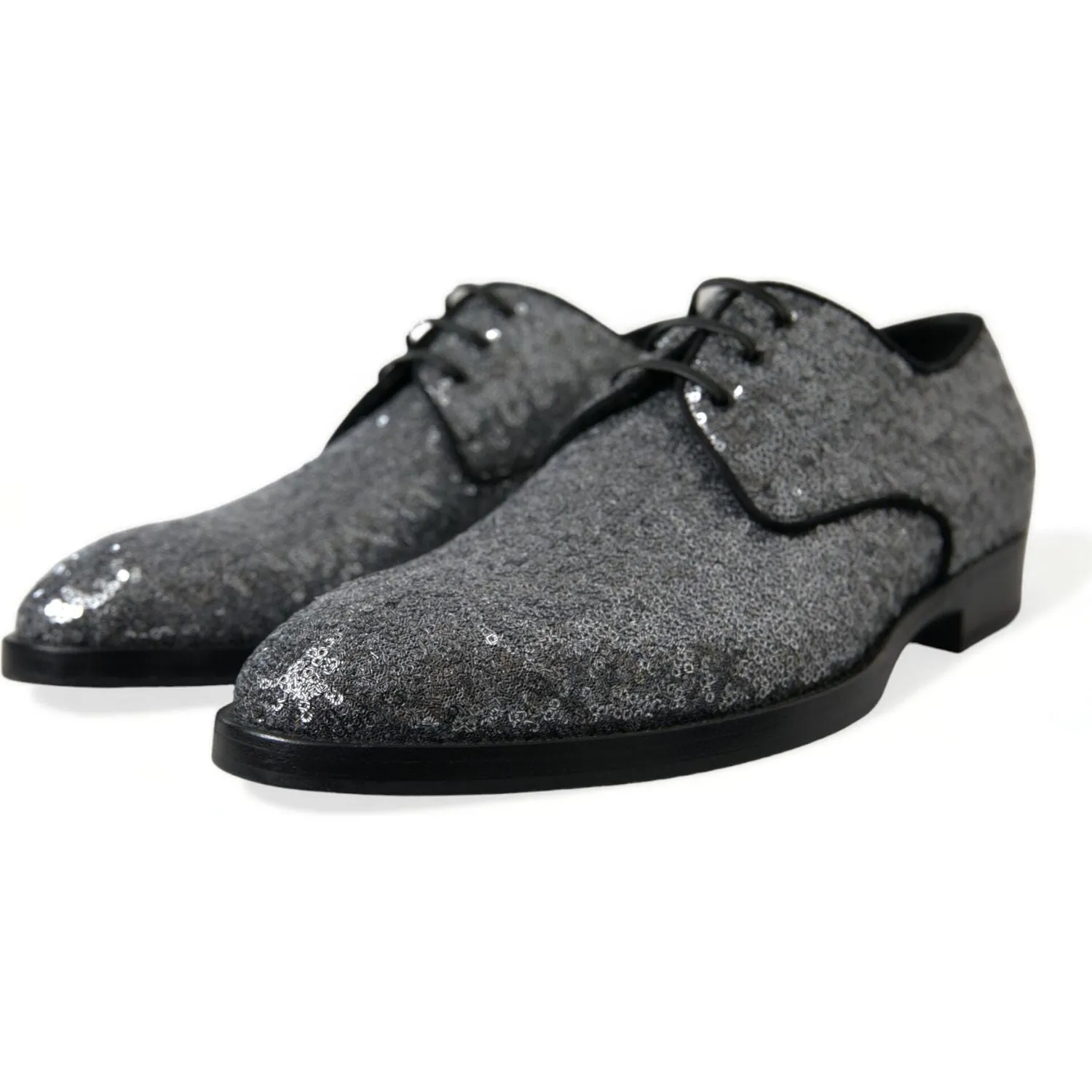 Dolce & Gabbana Exquisite Sequined Derby Dress Shoes