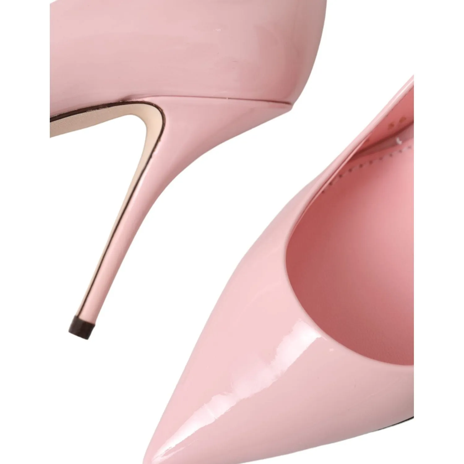 Dolce & Gabbana Light Pink Patent Leather Pump Heels Shoes