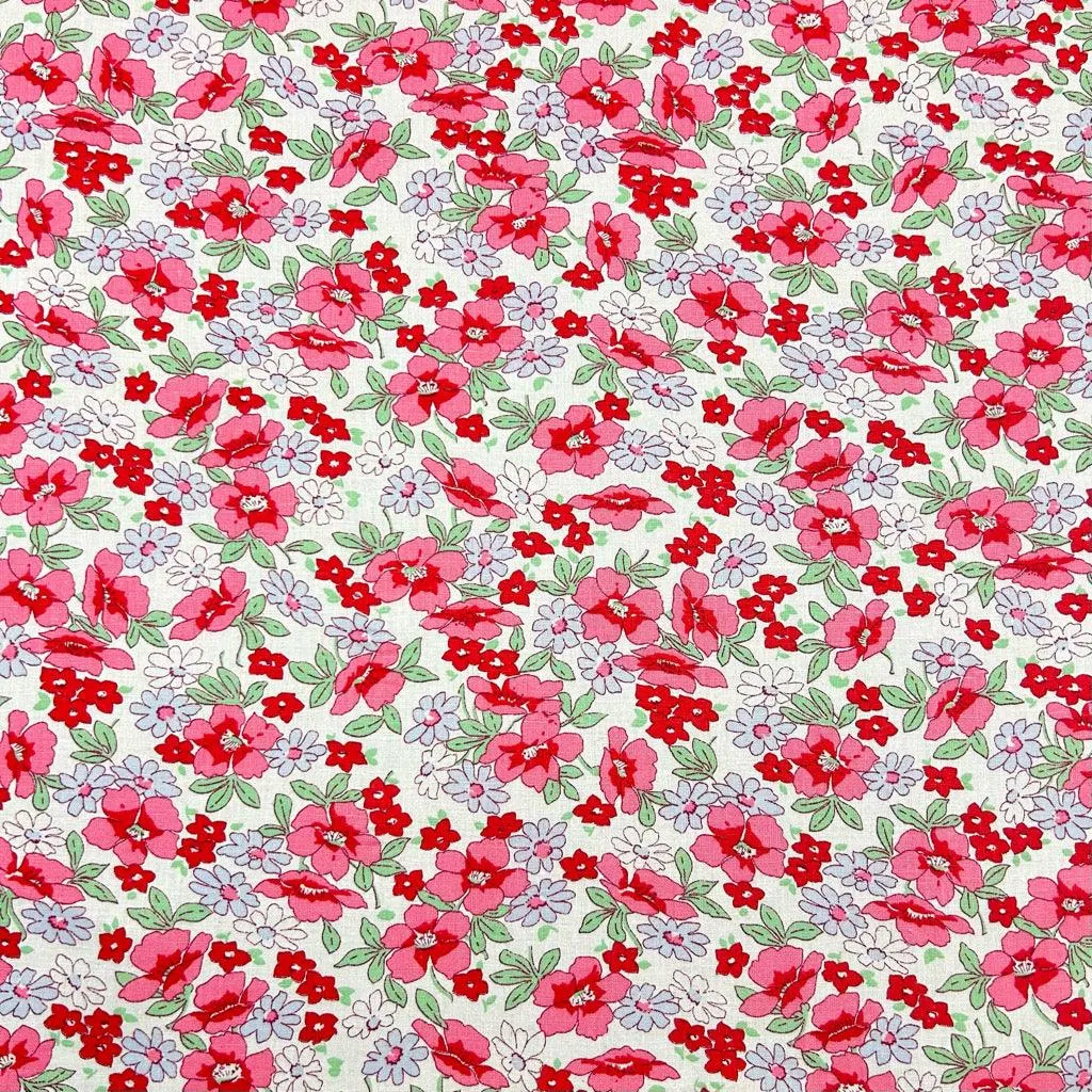 Drawn Meadows Cotton Linen Fabric