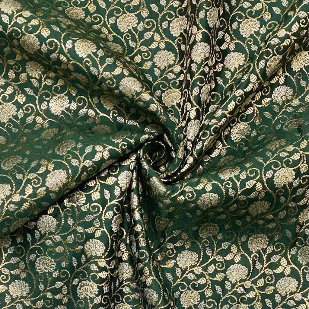 Flowers with Stems Brocade Fabric