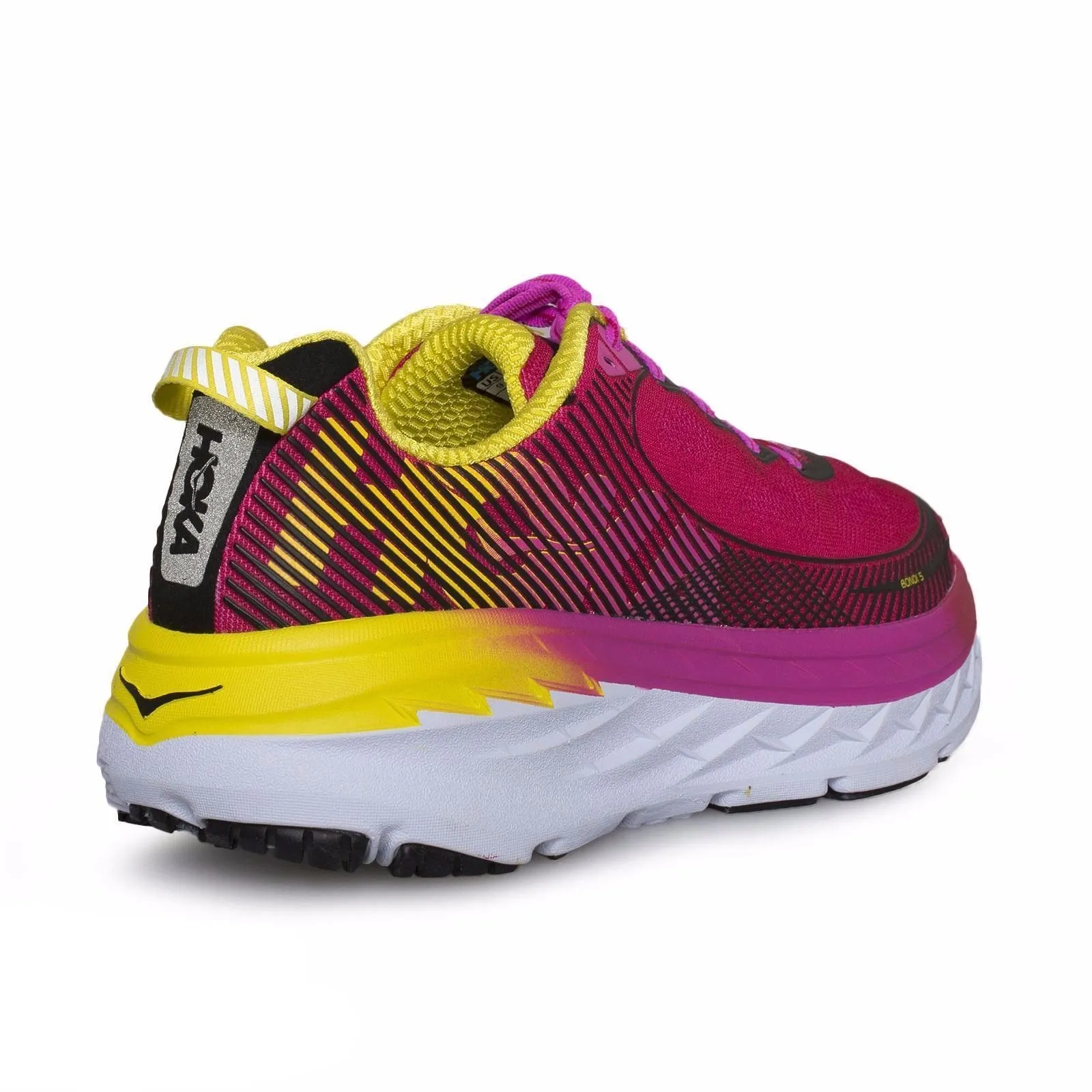 Hoka Bondi 5 Virual Pink / Blazing Yellow Running Shoes