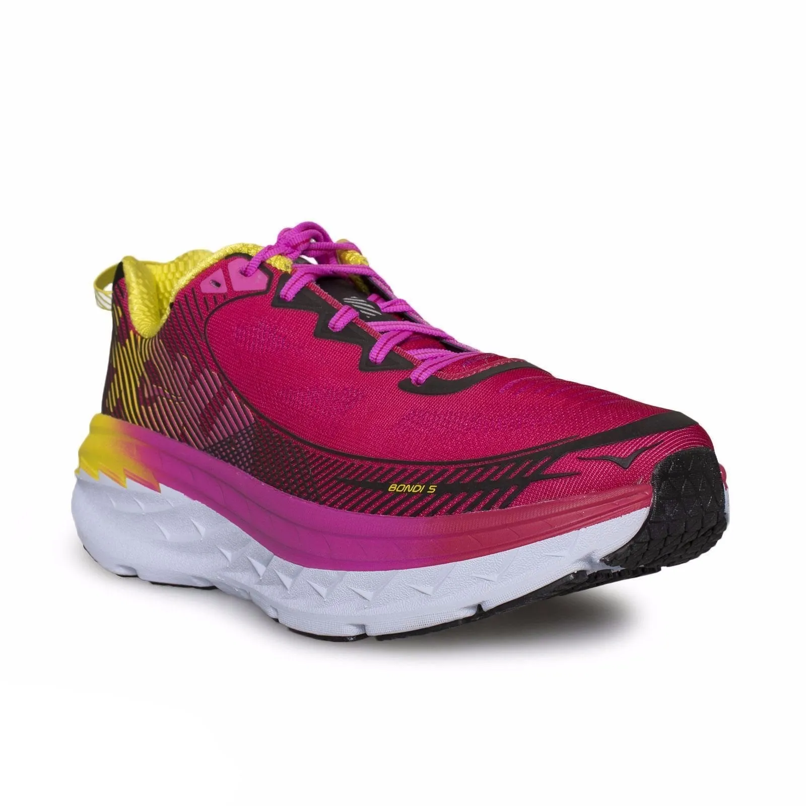 Hoka Bondi 5 Virual Pink / Blazing Yellow Running Shoes