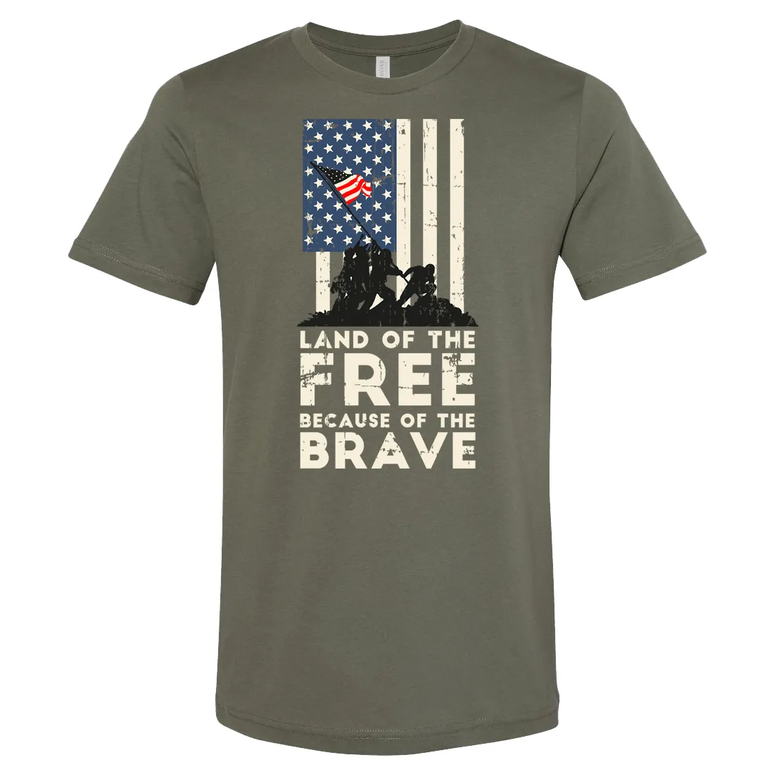 Land Of The Free Because of The Brave Tee