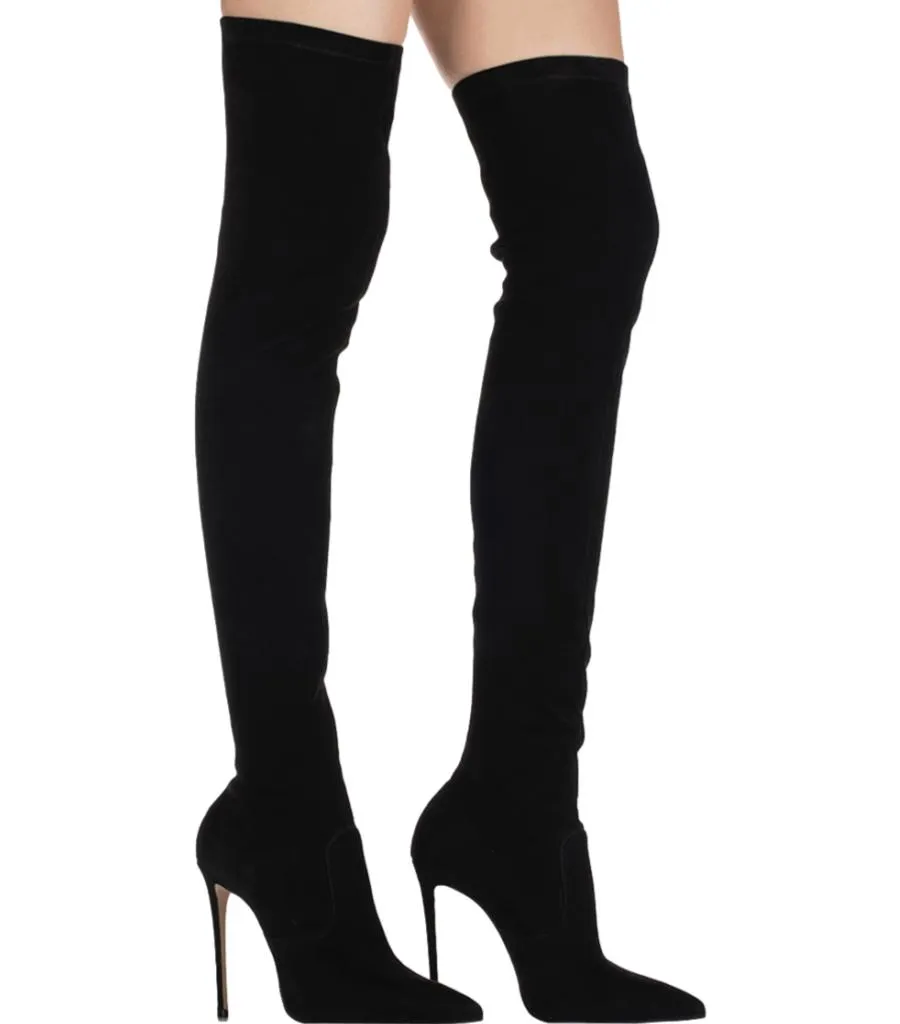 Le Silla Thigh-High Suede Boots. Size 36