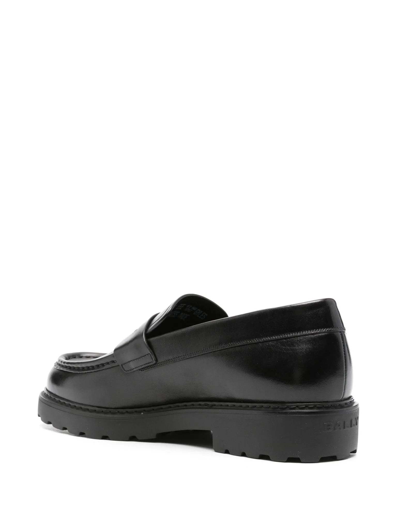 logo-debossed leather loafers