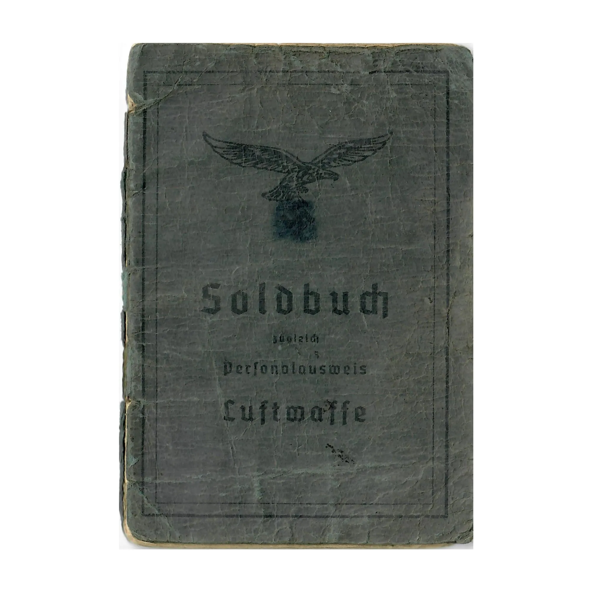 Original WWII German Luftwaffe Soldbuch Identity & Payment Book named to P.O.W. Otto Hollatz with Translation