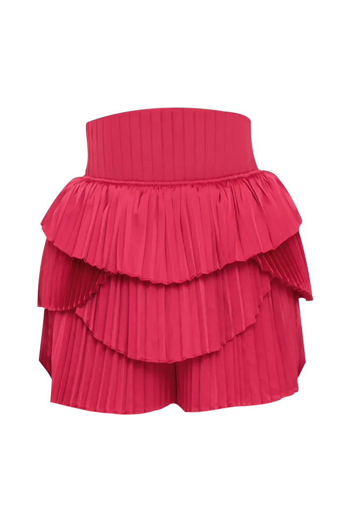 Pink Pleated Hibi Shorts