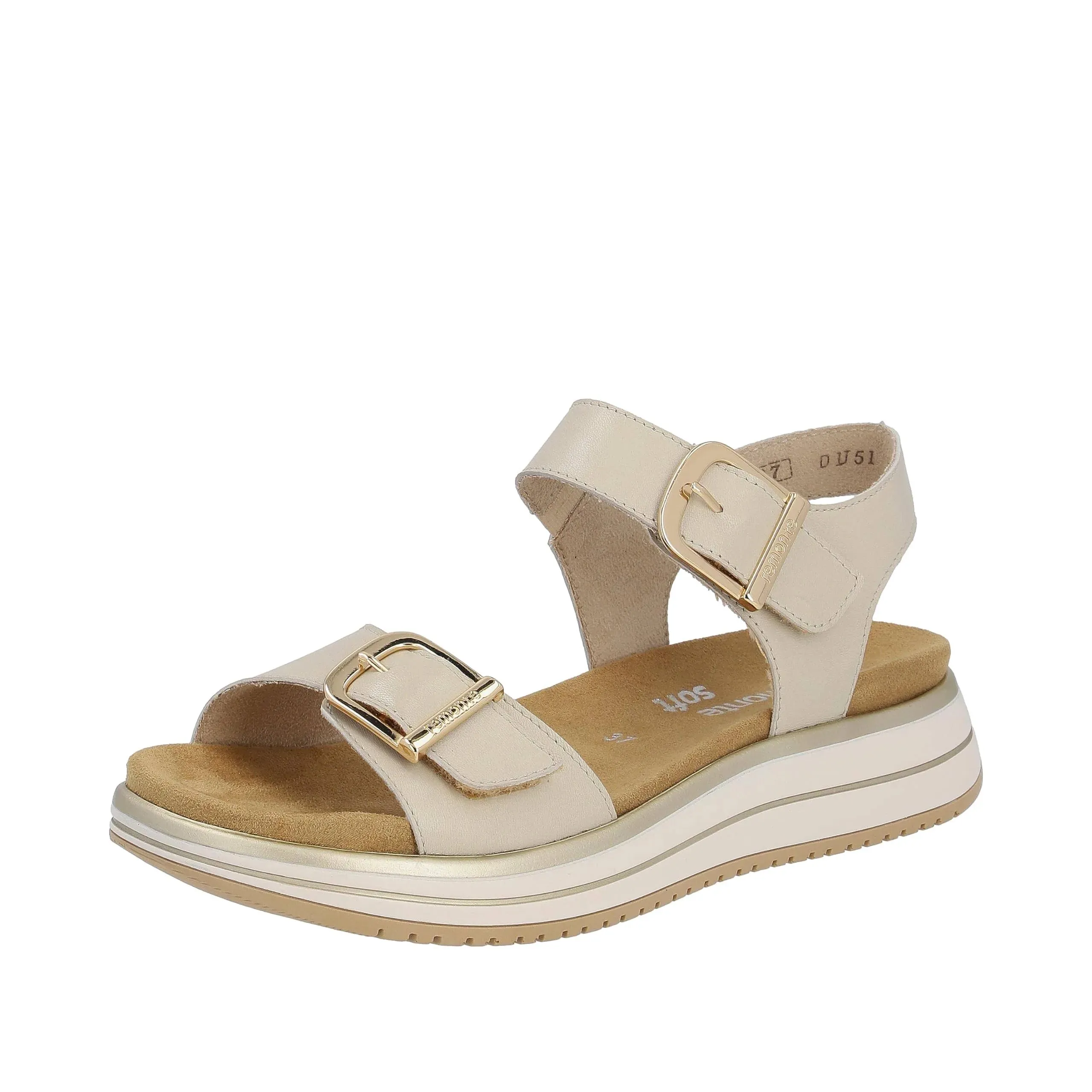 Remonte D1J51-80 Lugano Beige Leather Sandals