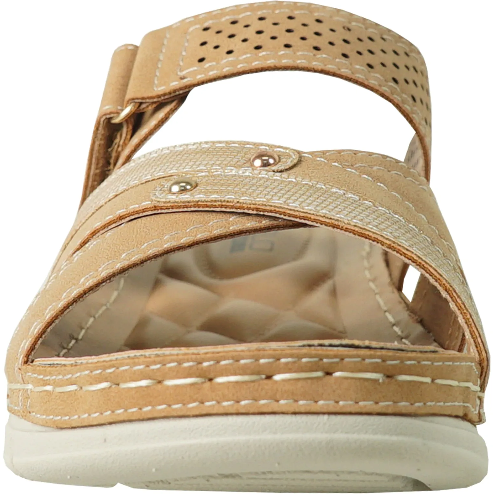 VANGELO Women Sandal CATHY-2 Wedge Sandal Camel