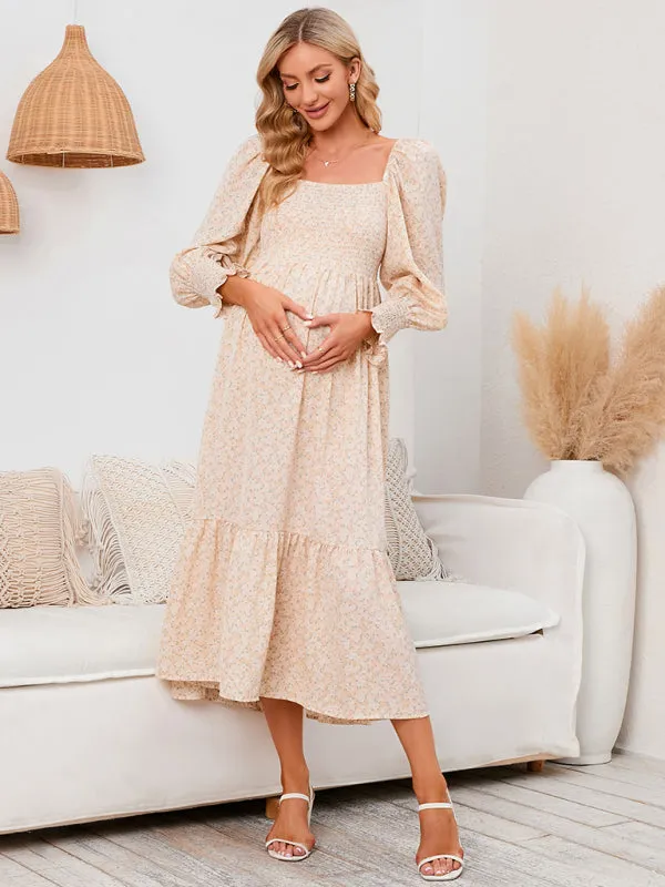 Women's Maternity chiffon dress small floral dresses