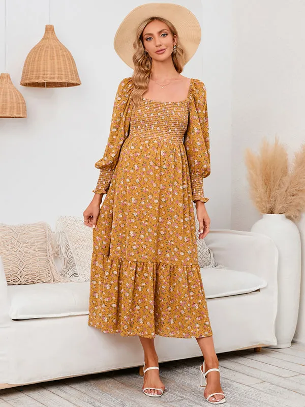 Women's Maternity chiffon dress small floral dresses