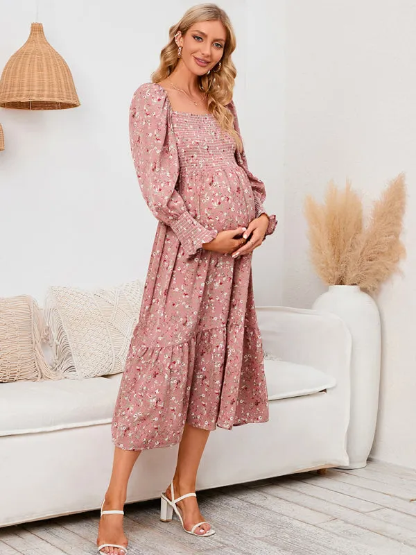 Women's Maternity chiffon dress small floral dresses