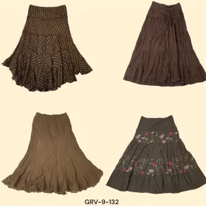 Y2K Fashion – Cotton Long Skirt for a Relaxed, Trendy Look(9-132)